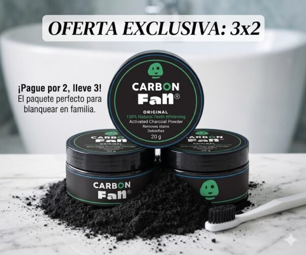 CARBÓN ACTIVADO FAN (Pack Ahorro 3x2)